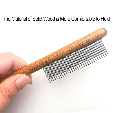 Wooden Dog and Cat Comb