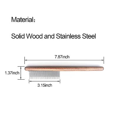 Wooden Dog and Cat Comb