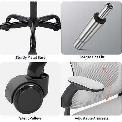 ANIXOL Ergonomic High-Back Mesh Office Chair with Headrest & Flip-Up Armrests