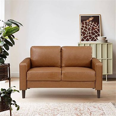 Modern Faux Leather Studio Sofa
