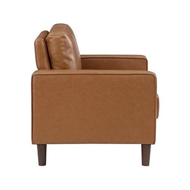 Modern Faux Leather Studio Sofa