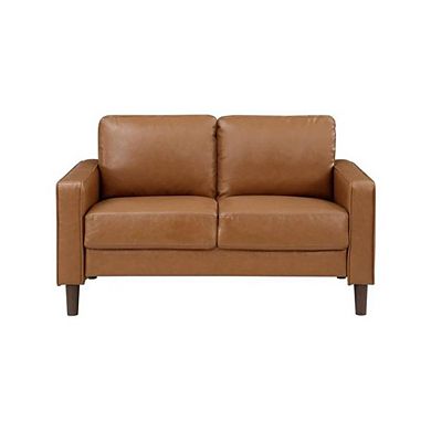 Modern Faux Leather Studio Sofa