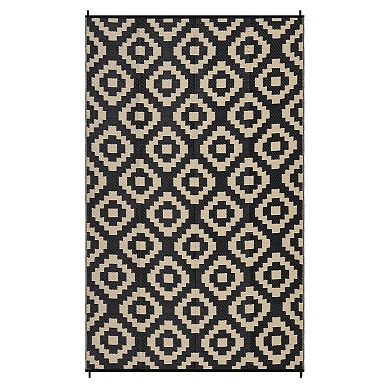 Outdoor Rug Waterproof Plastic Straw Rug Reversible Patio Carpet, Foldable Portable RV Camping Mat