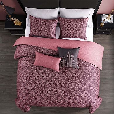 Bebejan Mauve Dreams 100 % Cotton Sateen 5 Piece Reversible Comforter Set