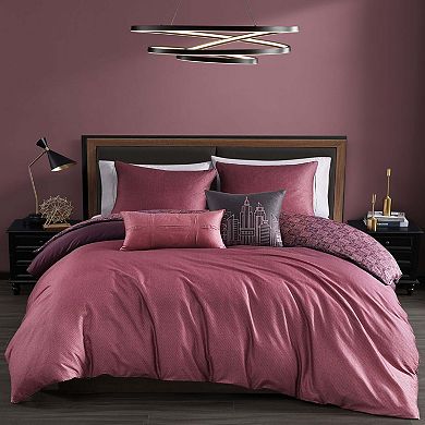 Bebejan Mauve Dreams 100 % Cotton Sateen 5 Piece Reversible Comforter Set