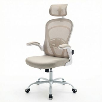 ANIXOL Ergonomic High-Back Mesh Office Chair with Flip-Up Armrests & Headrest
