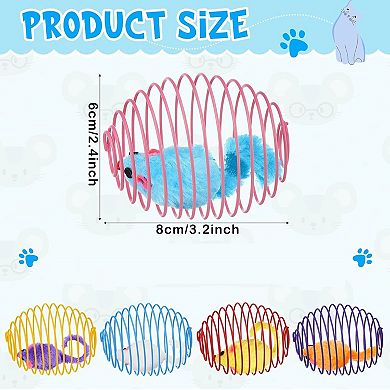 Cat Spring Ball Toy Set