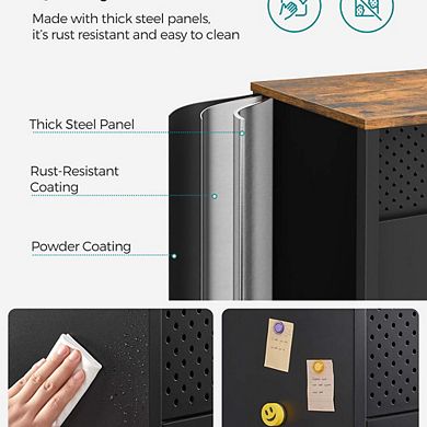 Adjustable Console Cabinet With Steel Frame
