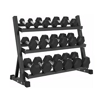 Obsidian Rubber Hex Dumbbell Sets