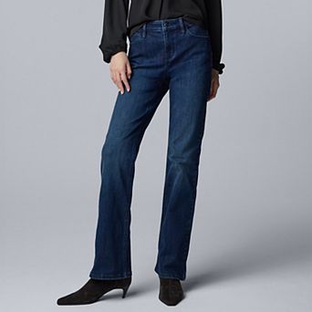Petite Simply Vera Vera Wang Mid-Rise Bootcut Denim Pants