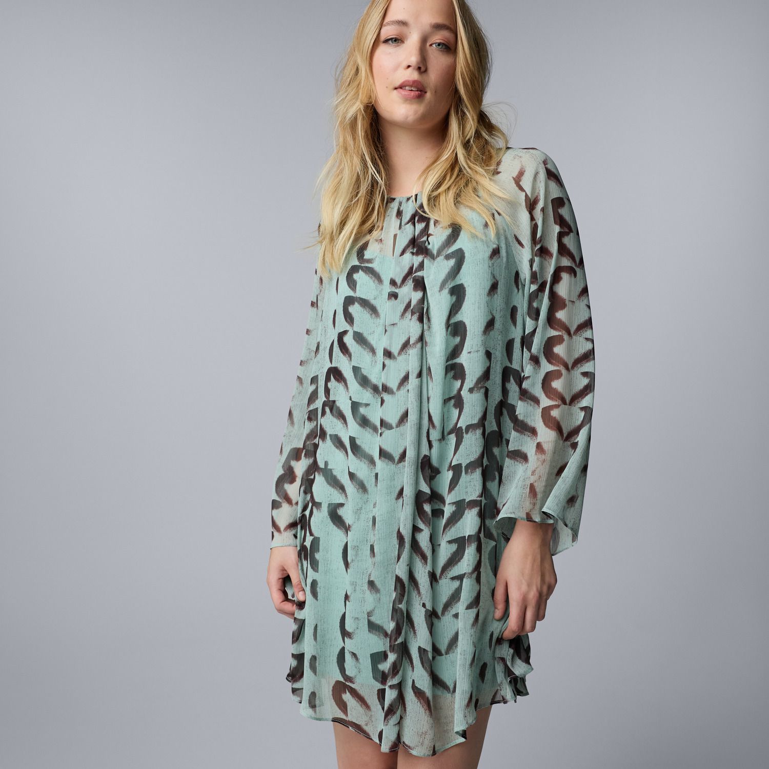 Женское платье Simply Vera Vera Wang Draped Neck Short, цвет: Синий