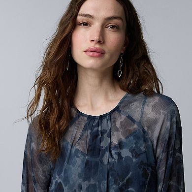 Petite Simply Vera Vera Wang Draped Neck Short Dress