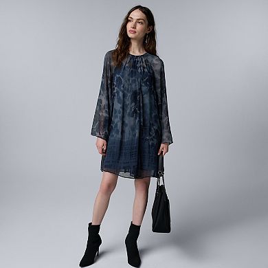 Petite Simply Vera Vera Wang Draped Neck Short Dress