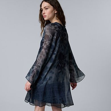 Petite Simply Vera Vera Wang Draped Neck Short Dress