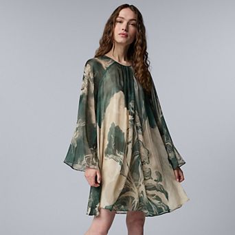 Petite Simply Vera Vera Wang Draped Neck Short Dress