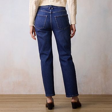 Women's LC Lauren Conrad Mid Rise Relaxed Straight Jeans