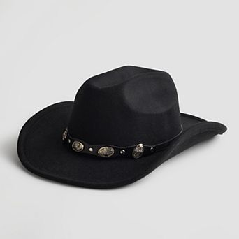 Women's Nine West Felt Cowboy Hat With Conch Belt