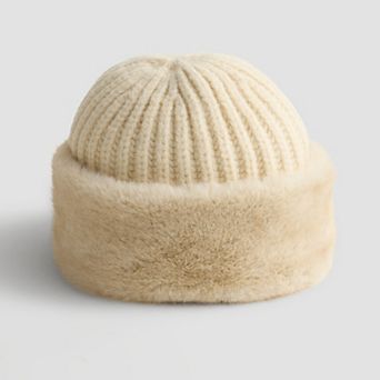 Women's Nine West Faux Fur Cuffed Beanie