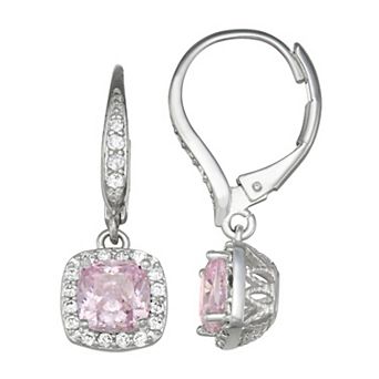 Napier Social Silver Tone Cubic Zirconia Drop Earrings