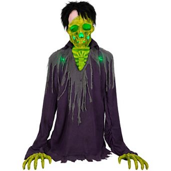 Life-Size 6-ft. Animated Zombie Grave Crawler Outdoor Decor