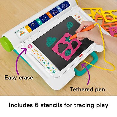 Fisher-Price Learn & Doodle Desk Mess-Free Writing & Drawing Tablet with LCD Screen