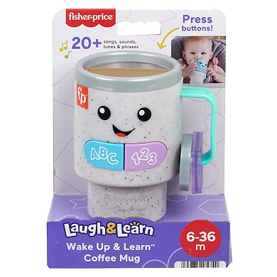 Fisher-Price Laugh & Learn Wake Up & Learn Coffee Mug Toy with Music & Lights