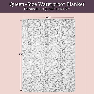 Lavish Home Waterproof Animal Print Throw Blanket