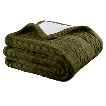 Lavish Home 50x60 Cable Knit Throw Blanket