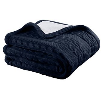 Lavish Home 50x60 Cable Knit Throw Blanket