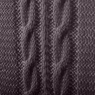 Lavish Home 60x80 Cable Knit Throw Blanket