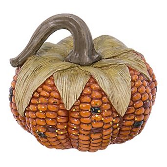 Resin Corn Cob Pumpkin Table Decor