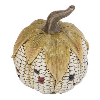 Resin Corn Cob Pumpkin Table Decor