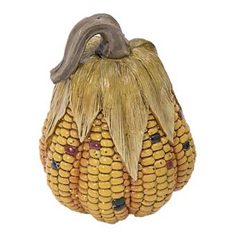 Resin Corn Cob Pumpkin Table Decor
