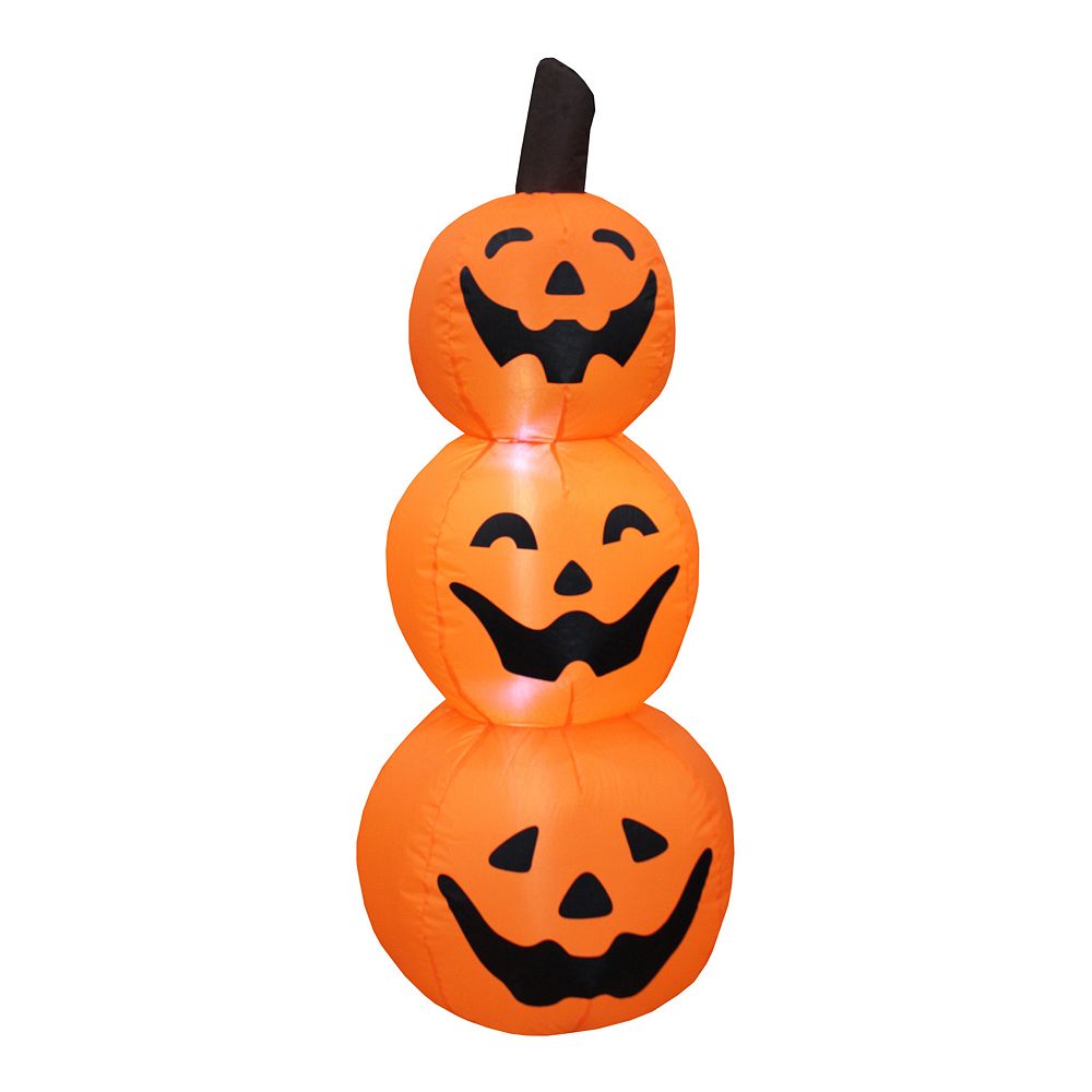4-ft. Lighted Inflatable Stacked Pumpkins Outdoor Decor