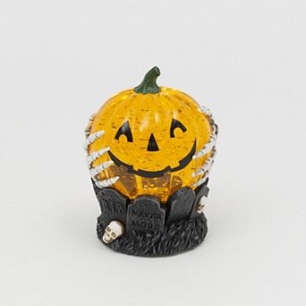 Spinning Water LED Pumpkin Globe Table Decor