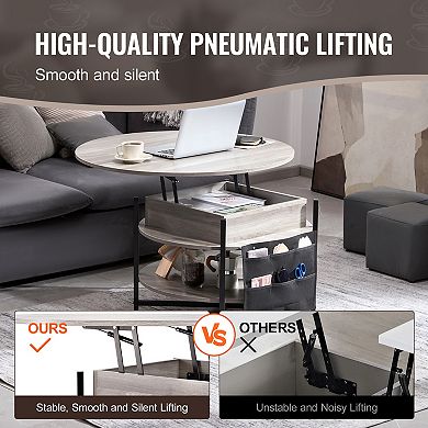 YQNUCO Coffee Table Set of 2, Round Modern Side Tables for Living Room, Apartment