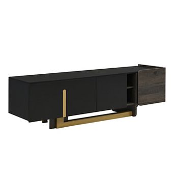 YQNUCO TV Stand for TVs up to 70 Inch, 66.7'' TV Cabinet with 1 Drawer and Adjustable Shelves