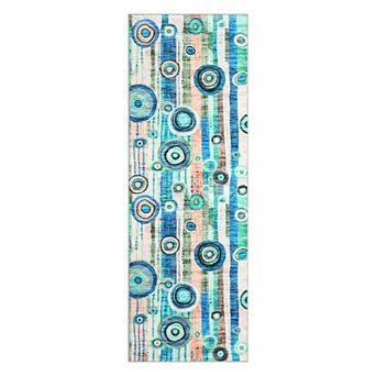 Modern Abstract Area Rug Non Slip Stain Resistant Foldable Vacuum Clean Carpet for Bathroom Hallway
