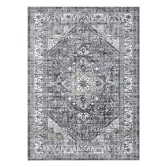 Boho Area Rug Machine Washable Non Slip Non Shedding Stain Resistant Carpet for Dining Room Bedroom