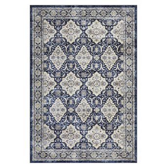 Medallion Area Rug Machine Washable Vacuum Clean Ultra Thin Stain Resistant Carpet for Kid's Room