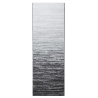 Modern Ombre Art Area Rug Low Pile Pet Friendly Vacuum Clean Floor Cover for Kid's Room Playroom