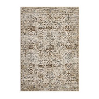 Vintage Traditional Area Rug Non Slip Vacuum Clean Non Shedding Floor Cover for Bedroom Kitchen