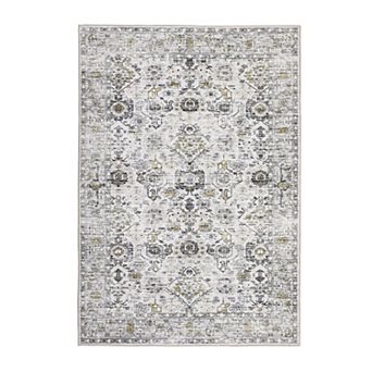 Vintage Traditional Area Rug Non Slip Vacuum Clean Non Shedding Floor Cover for Bedroom Kitchen