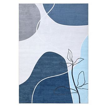 Modern Area Rug Machine Washable Non Shedding Stain Resistant Floor Cover for Living Room Laundry
