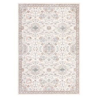 Distressed Area Rug Machine Washable Low Pile Pet Friendly Foldable Floor Cover for Living Room
