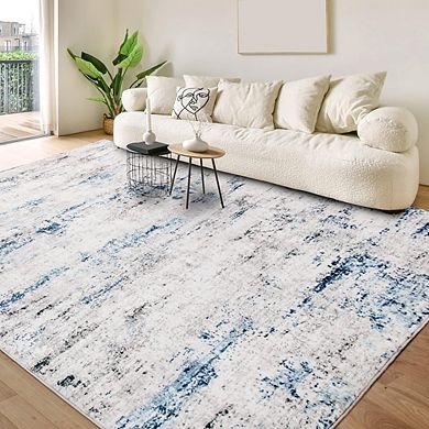 5x7 Soft Abstract Area Rug Non-Slip Carpet for Living Room, Bedroom, or Office