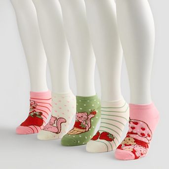 Women's Strawberry Shortcake 5-Pack No-Show Socks