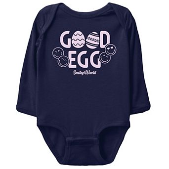 SmileyWorld Good Egg - Baby Long Sleeve Bodysuit