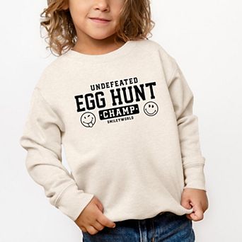 SmileyWorld Undefeated Egg Hunt Champ - Toddler Graphic Sweatshirt