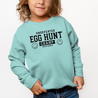 SmileyWorld Undefeated Egg Hunt Champ - Toddler Graphic Sweatshirt